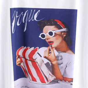 Graphic Print Dolman Sleeve Tee